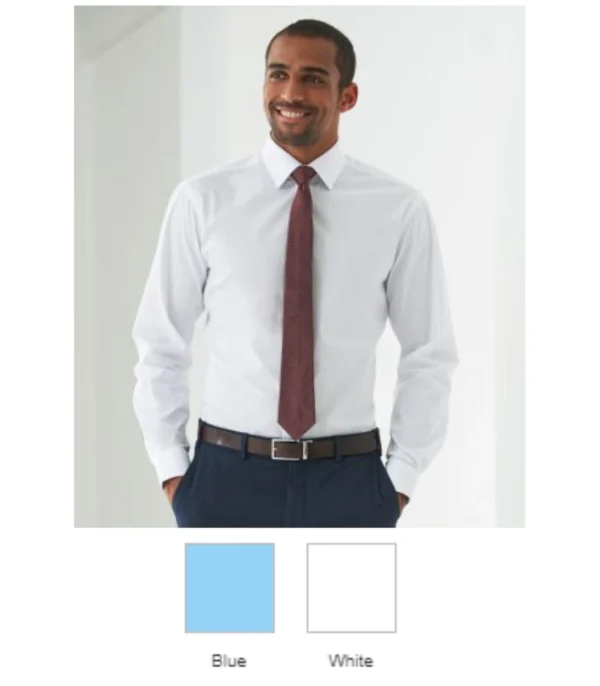 Brooks Taverner BK154 Alba Long Sleeve Slim Fit Poplin Shirt